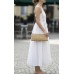 Evening Bag - Braided Straw Like w/ Metal Frame - Beige - BG-92071BEI